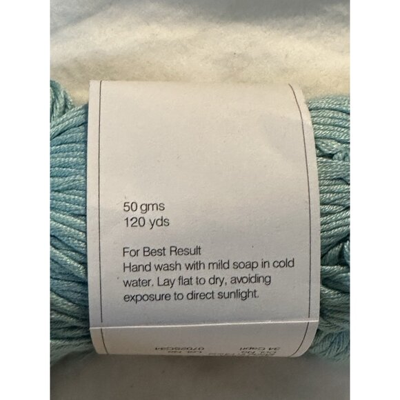 TWINKLE HANDKNITS CRUISE Yarn ~ Color # 34 Capri Blue ~ 120yds/50g ~ Lot 9 skein - Picture 5 of 6